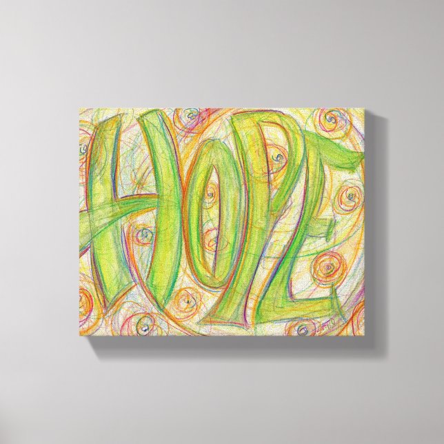 Healing Hope Word Art Painting Wrapped Canvas Art (Front)