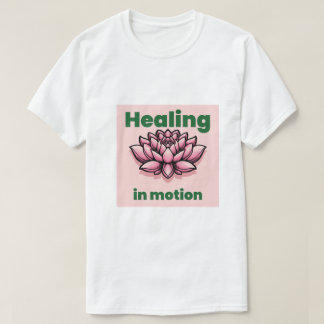 Healing in Motion" Zen Lotus Flower Graphic T-Shir T-Shirt