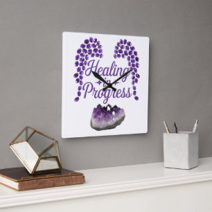 Healing in Progress Inner Peace Loading Square Wall Clock
