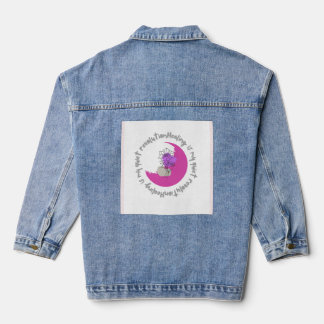  Healing Is My Quiet Revolution – Empowering Quote Denim Jacket