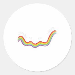 Healing Is No Linear Mental Health Awareness Classic Round Sticker