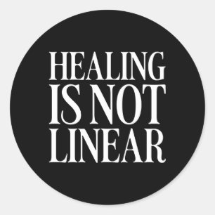 Healing Is Not Linear Classic Round Sticker