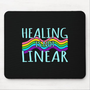 Healing Is Not Linear Mental Health Awareness Grap Mouse Mat