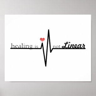 Healing Is Not Linear- Mental Health Awareness Poster