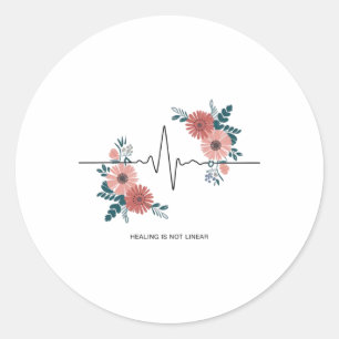 Healing Is Not Linear Sticker1 Classic Round Sticker