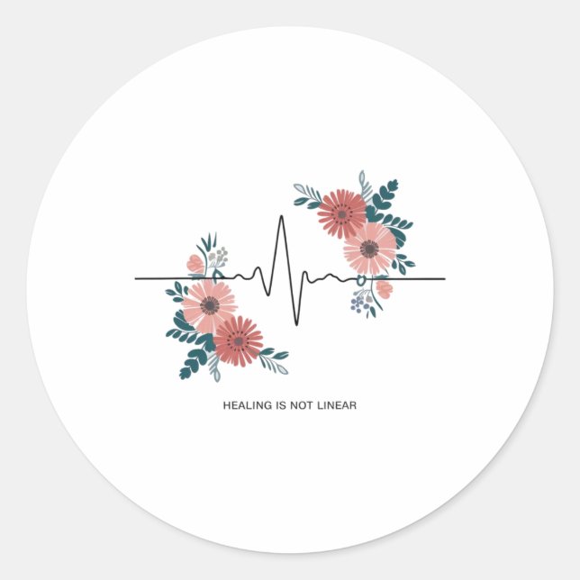Healing Is Not Linear Sticker1  Classic Round Sticker (Front)