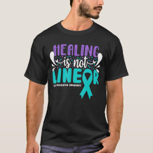 Healing is Suicide Prevention Awareness Teal Purpl T-Shirt