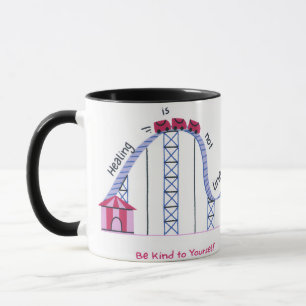 'Healing Isn't Linear' Cute & Comforting Quote Mug