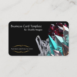 Healing Minerals Quartz Raw Crystal Business Card