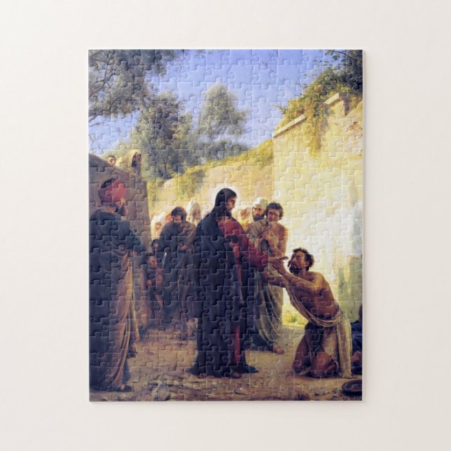 Healing of the Blind Man by Carl Bloch Jigsaw Puzzle (Vertical)