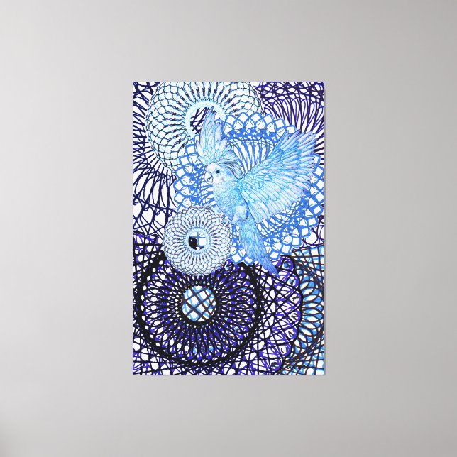 Healing Parakeet Canvas Print (Front)