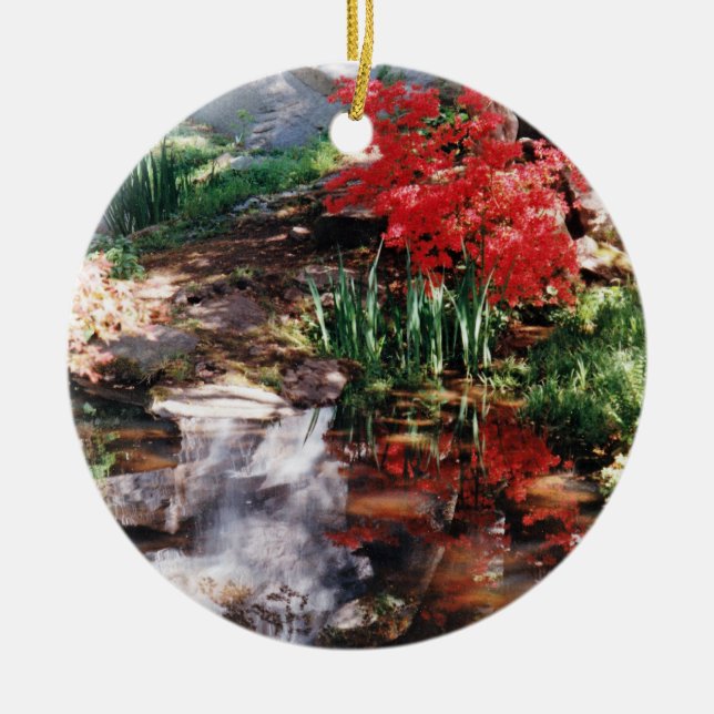 Healing Place & Healing Waterfall Ceramic Tree Decoration (Front)