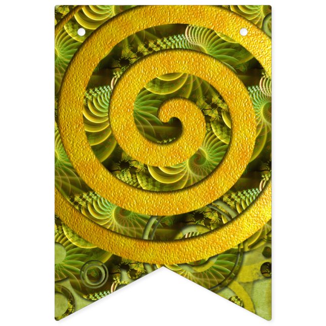 Healing Power Spiral gold Bunting (First Flag)