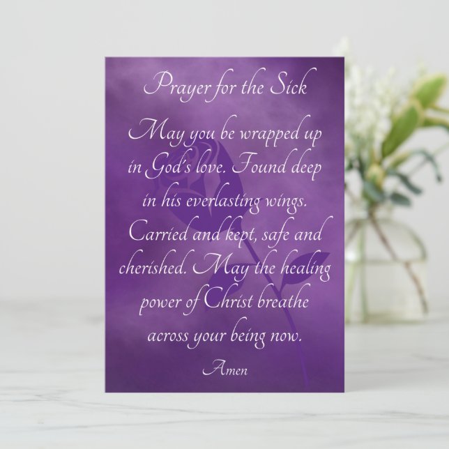 Healing Prayer for the Sick Get Well Card (Standing Front)