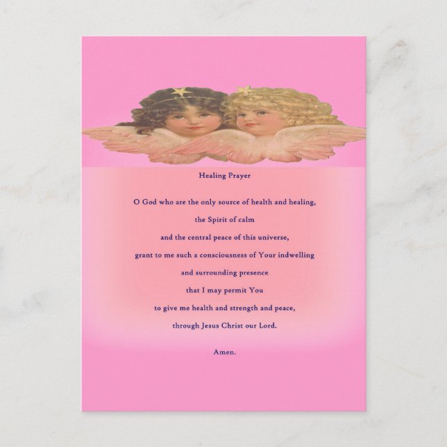 Healing prayer for them postcard (Front)