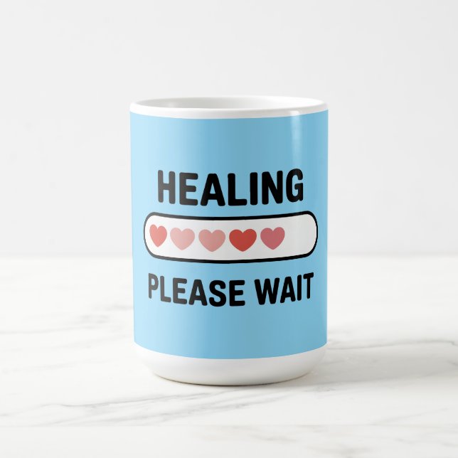 Healing Progress – Mental Health Encouragement  Coffee Mug (Center)
