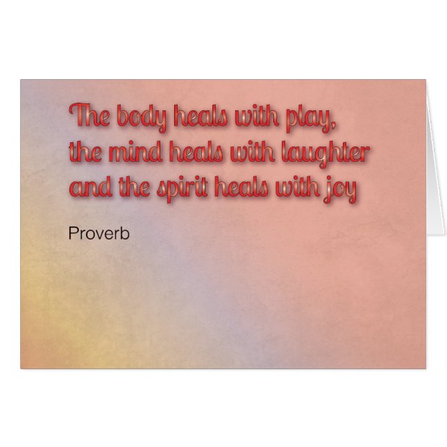 Healing Proverb (Front Horizontal)