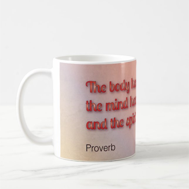 Healing Proverb Coffee Mug (Left)