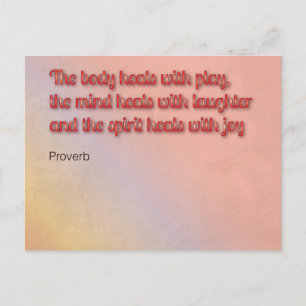 Healing Proverb Postcard