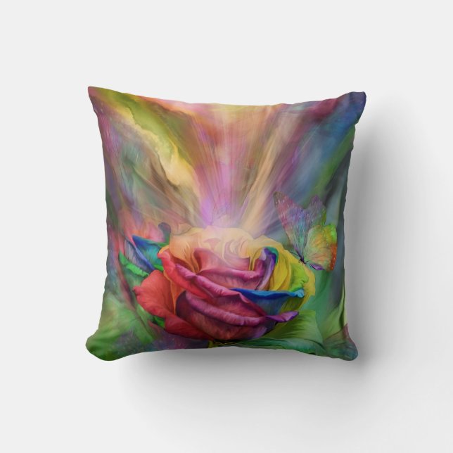 Healing Rose Art Decorator Pillow (Front)