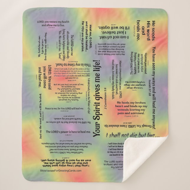 Healing Scriptures Blanket - multi-coloured (Front)