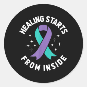 Healing Stars From Inside Mental Health Prevent Classic Round Sticker