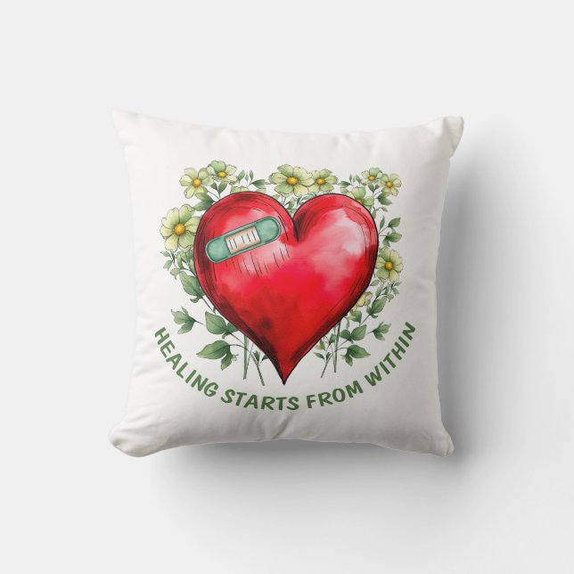 Healing starts from within cushion (Front)