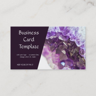Healing Stones Amethyst Business Card