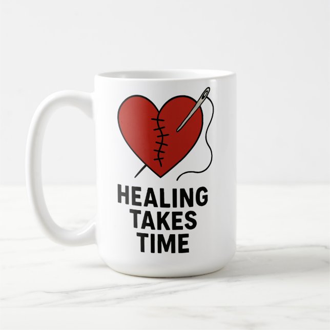 Healing Takes Time Mental Health Support  Coffee Mug (Left)