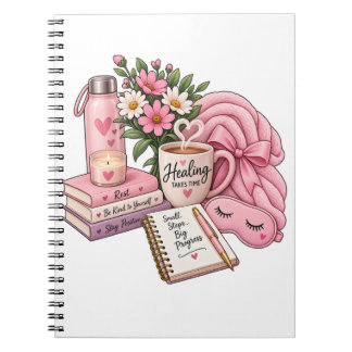 Healing Takes Time Self Care Recovery Notebook 