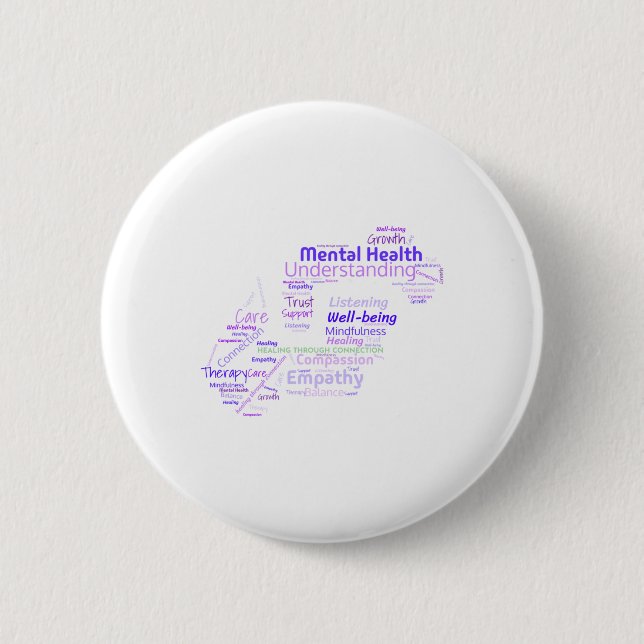 Healing Through Connection  6 Cm Round Badge (Front)