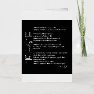 Healing Tone Sound poem  Foil Greeting Card