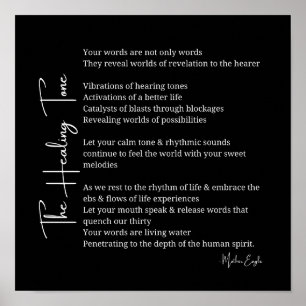 Healing Tone Sound poem poster wall art decor 