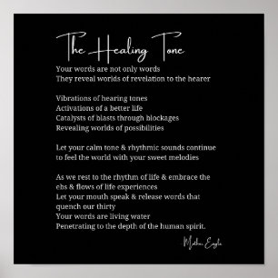 Healing Tone Sound poem poster wall art decor 