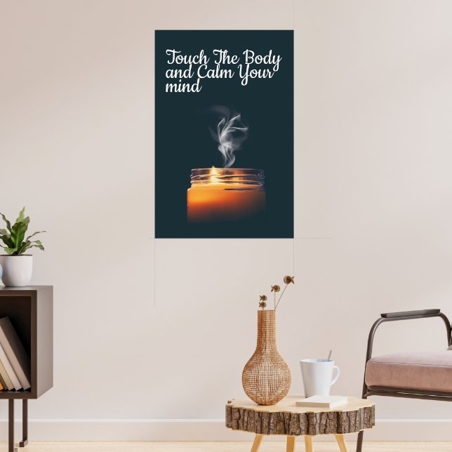 Healing Touch Spa Quote Candle Poster (Living Room 3)