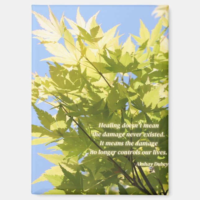 healing tree, inspirational quote -  magnet (Front)