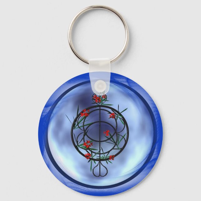 Healing Waters in the Distance Key Ring (Front)