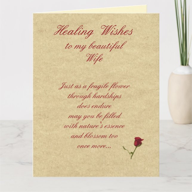 Healing wishes wife card (Front)