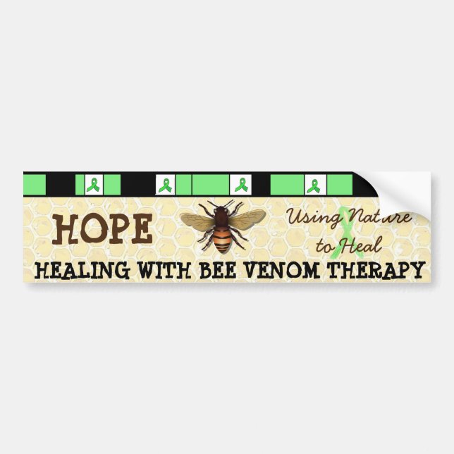 Healing with Bee Venom Therapy Bumper Sticker (Front)