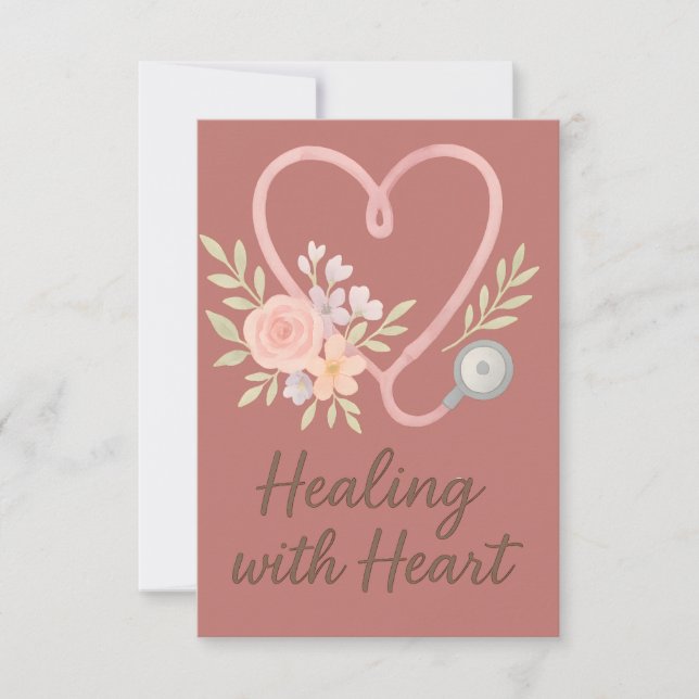 Healing with heart  thank you card (Front)