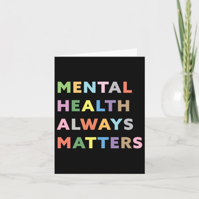 Health Always Problems Therapy Counseling Awarenes Card (Front)