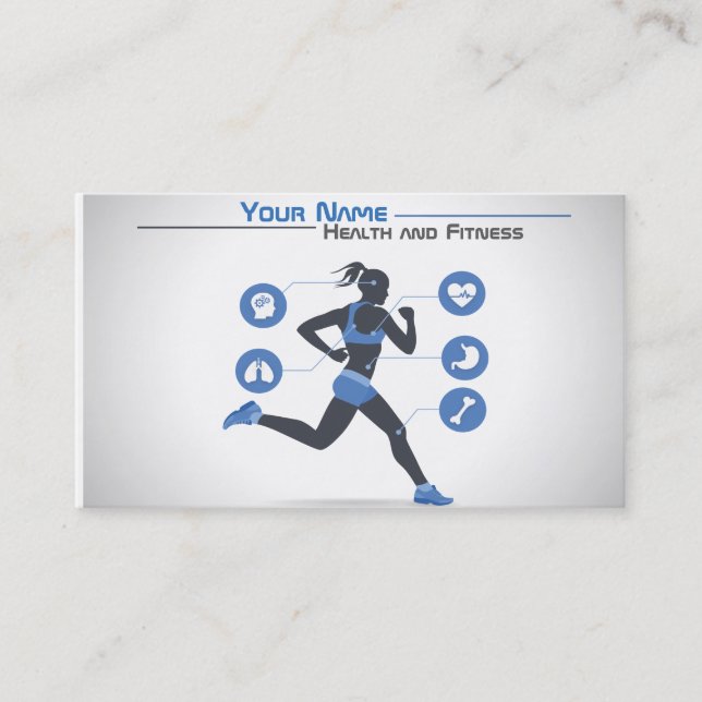 Health and fitness business card (Front)