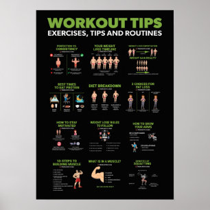 Health and Fitness Infographic - Diet and Exercise Poster