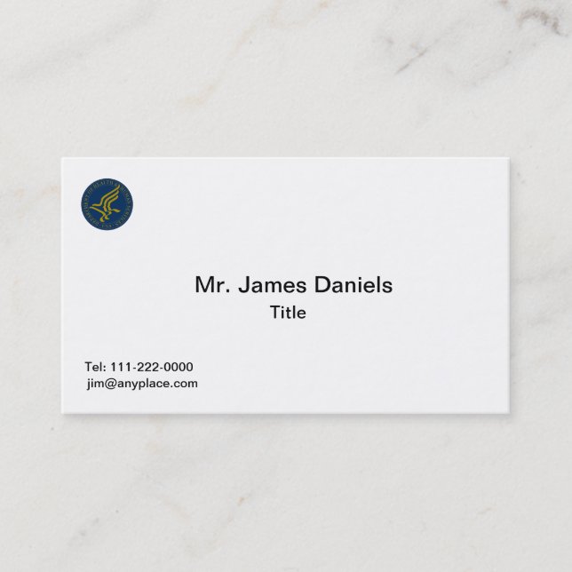 Health and Human Services (HHS) Business Card (Front)