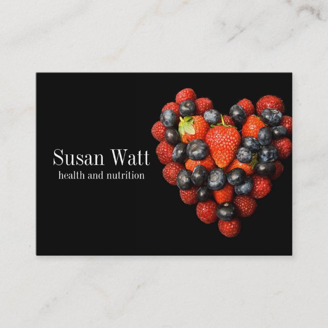 Health and Nutrition Business Card (Front)
