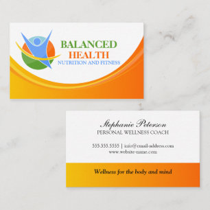 Health and Nutrition Coach Business Card