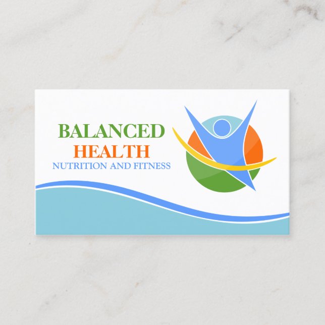 Health and Nutrition Coach Business Card (Front)