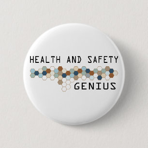 Health and Safety Genius 6 Cm Round Badge