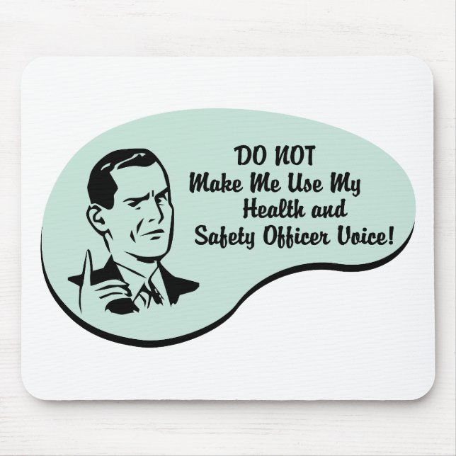 Health and Safety Officer Voice Mouse Mat (Front)