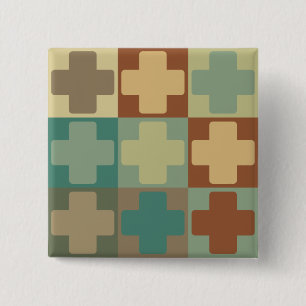 Health and Safety Pop Art 15 Cm Square Badge